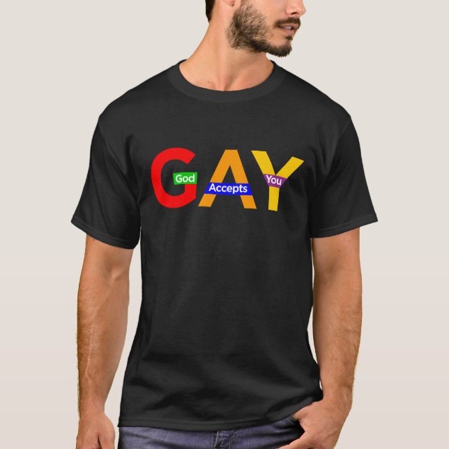 Camiseta Dios GAY le acepta (Anverso)