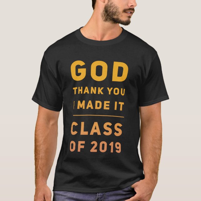 Camiseta Dios gracias clase 2019 lo hizo (Anverso)