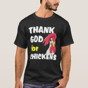 Camiseta Dios gracias por los pollos Gallinas de granja Ho