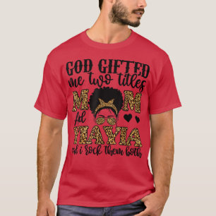 Camiseta Dios Gracioso Me Regaló Dos Títulos Mamá Y Yiayia 