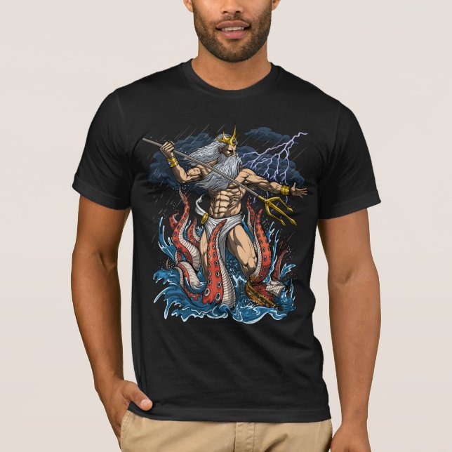 Camiseta Dios griego Poseidon (Anverso)