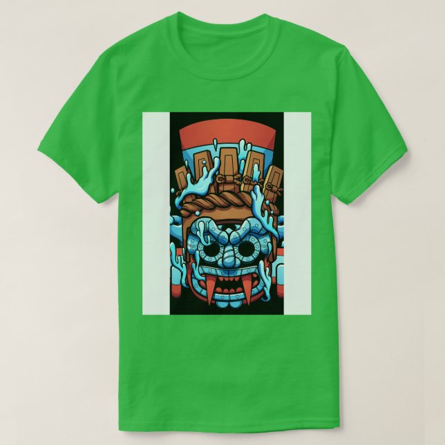 Camiseta Dios guerrero azteca (Diseño del anverso)