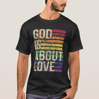 Camiseta Dios habla de amor el color del arcoiris cristiano