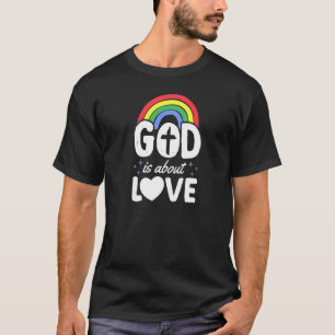 Camiseta Dios habla de amor Orgullo Gay Cristiano Bohemian