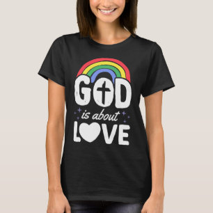 Camiseta Dios habla de amor Orgullo Gay Cristiano Bohemian