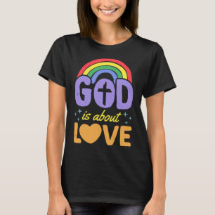 Camiseta Dios habla de amor Orgullo Gay Cristiano Bohemian