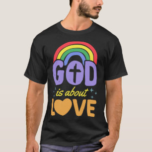 Camiseta Dios habla de amor Orgullo Gay Cristiano Bohemian