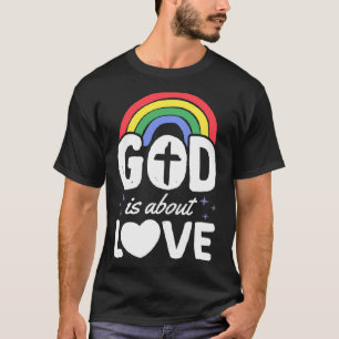 Camiseta Dios habla de amor Orgullo Gay Cristiano Bohemian