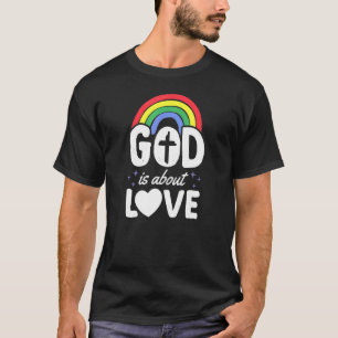 Camiseta Dios habla de amor Orgullo Gay Cristiano Bohemian