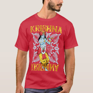 Camiseta dios hindú el flautista azul Krishna