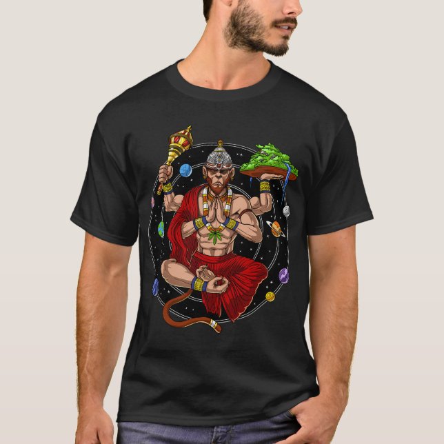 Camiseta Dios hindú Hanuman (Anverso)