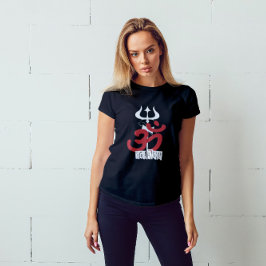 Camiseta Dios hindú Shiva Om Namah Shivay con OM tridente