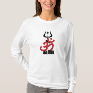 Camiseta Dios hindú Shiva Om Namah Shivay con OM tridente