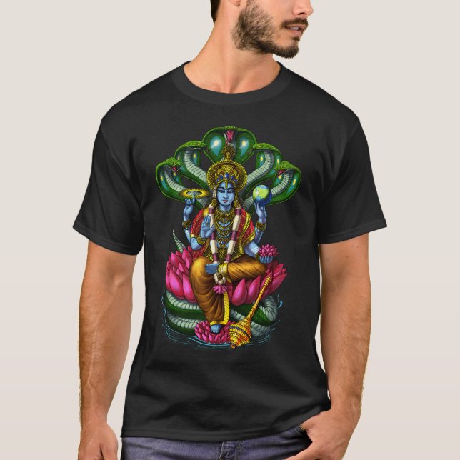 Camiseta Dios hindú Vishnu (Anverso)