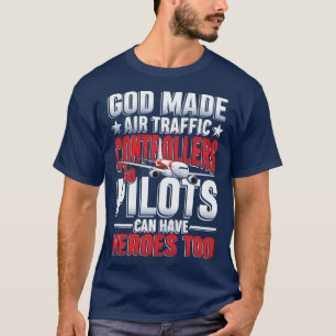 Camiseta Dios hizo controladores de aire para piloto y copi