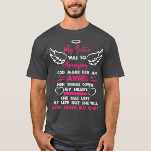 Camiseta Dios Hizo De Mi Hermana Un Ángel En El Cielo En Me