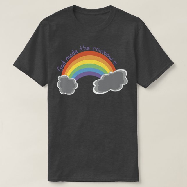 Camiseta Dios hizo la prima arcoiris (Diseño del anverso)