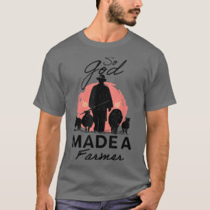 Camiseta Dios hizo que una granja de rancheros para granjer