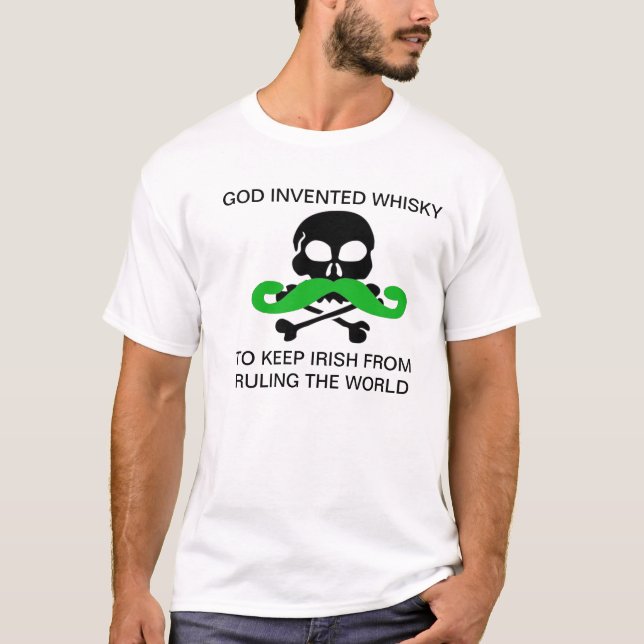 Camiseta Dios inventó el Whisky para evitar que los irlande (Anverso)
