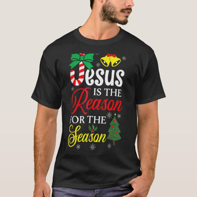 Camiseta Dios Jesucristo es la razón de la temporada de Nav (Anverso)
