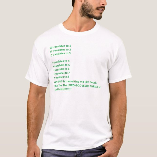 Camiseta DIOS JESÚS del SEÑOR 8 fe (Anverso)