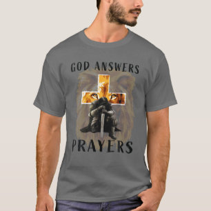 Camiseta Dios Jesús responde oraciones guerreros hombres cr