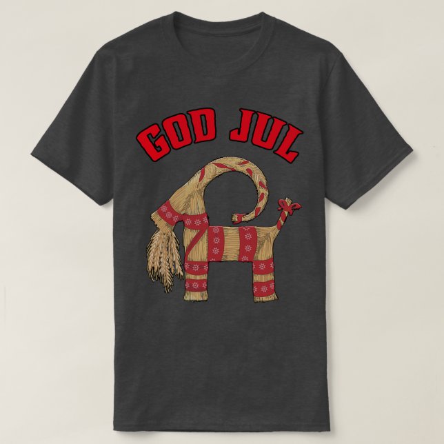Camiseta Dios Jul Merry Christmas Julbock Straw Goto (Diseño del anverso)