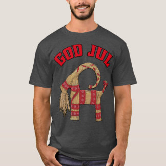 Camiseta Dios Jul Merry Christmas Julbock Straw Goto
