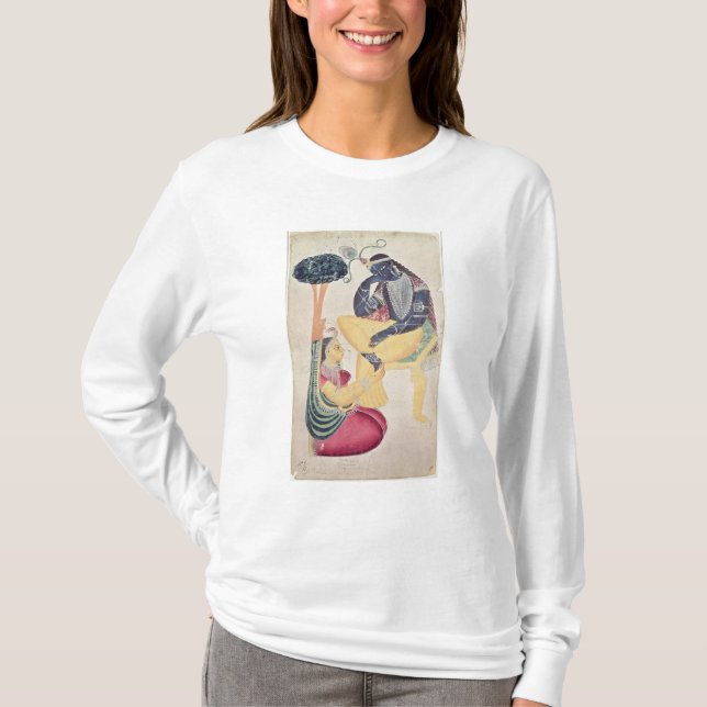 Camiseta Dios Krishna con su amor mortal, Radha (Anverso)