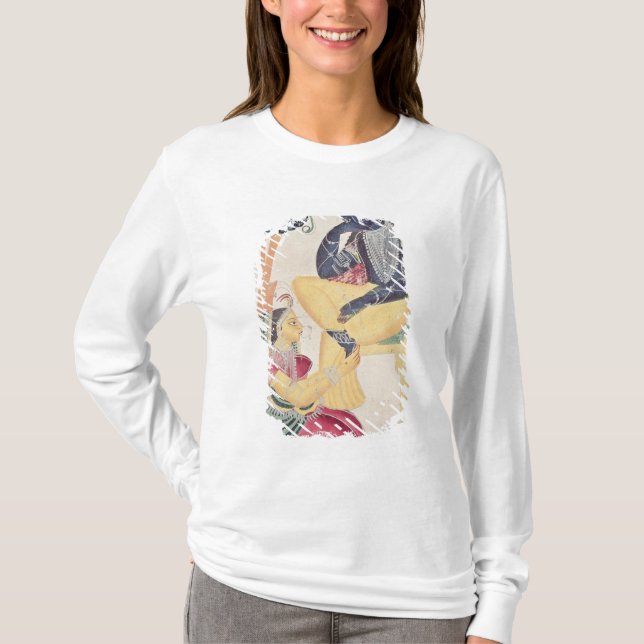 Camiseta Dios Krishna con su amor mortal, Radha (Anverso)