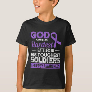 Camiseta Dios Le Da Sus Batallas Más Duras A Su Epilo Más D