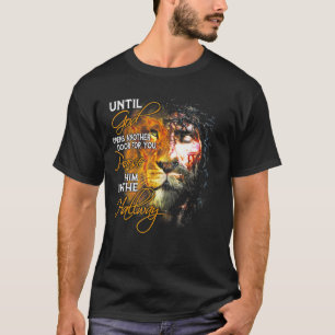 Camiseta Dios León Abre Otra Puerta Jesús Creyente Cristian