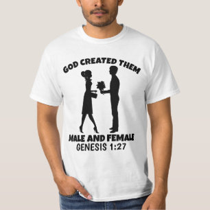CAMISETA DIOS LOS CREÓ CAMISAS DE HOMBRES Y MUJERES