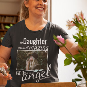 Camiseta Dios los hizo un ángel   Foto Recordatorio Funeral