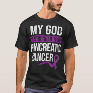 Camiseta Dios más fuerte que el cáncer de páncreas