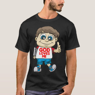 Camiseta Dios me ama a mi Belcher Cristo con la Biblia y Di