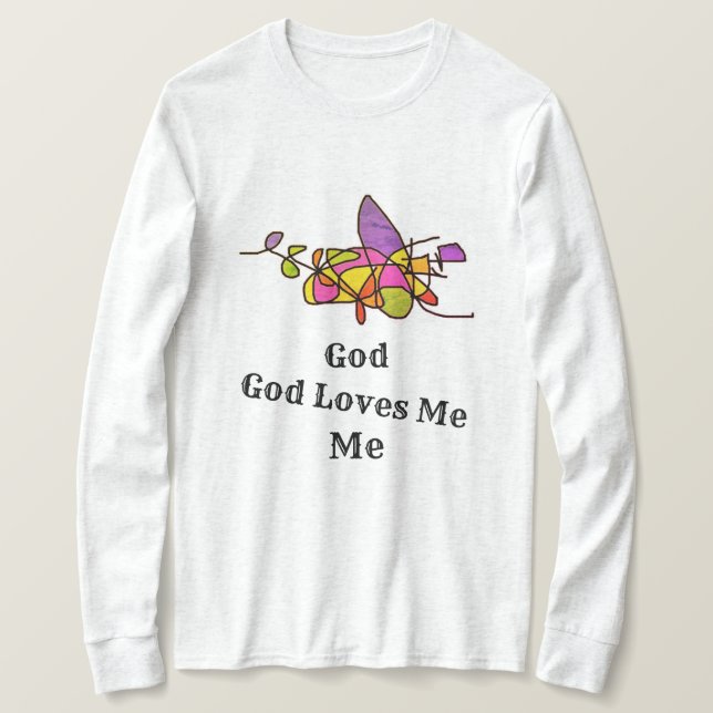 Camiseta Dios me ama a mí como Shirt (Anverso del diseño)