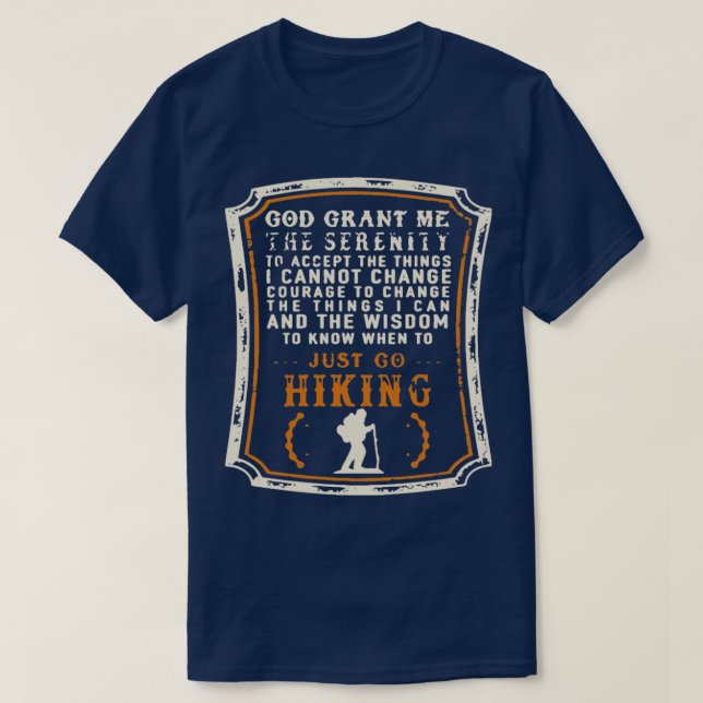 Camiseta dios me conceda la serenidad de aceptar las cosas (Diseño del anverso)
