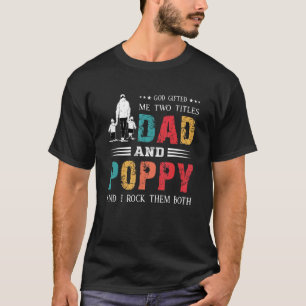 Camiseta Dios me dio dos títulos el día de papá y padre de 