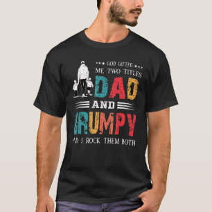 Camiseta Dios me dio dos títulos Papá y el Día del Padre Gr