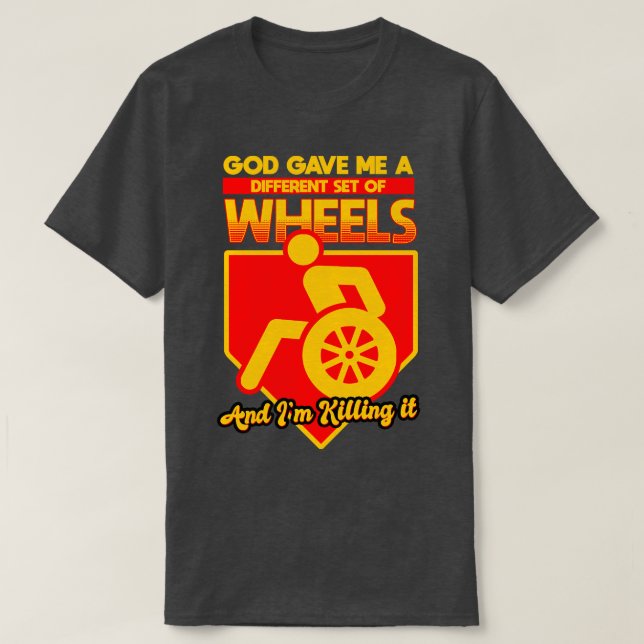 Camiseta Dios Me Dio Un Conjunto Diferente De Ruedas Y Maté (Diseño del anverso)