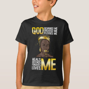 Camiseta Dios me diseñó Mes de la Historia Negra Blm Melani