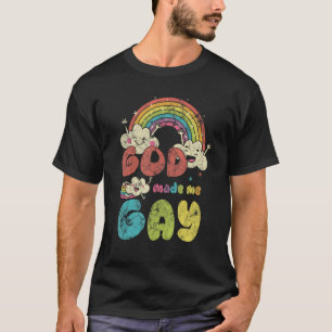 Camiseta Dios me hizo gay arcoiris LGBT apoyo cristiano