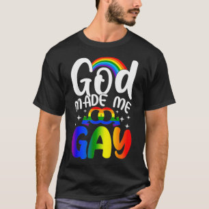 Camiseta Dios me hizo gay LGBT Orgullo LGBTQ Gay cristiano