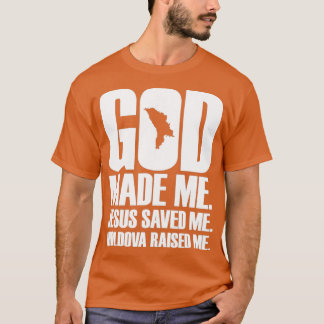 Camiseta Dios me hizo que Jesús me salvara Moldavia