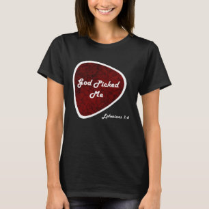 Camiseta Dios Me Recogió Púa de guitarra Efesios 14 Reforma