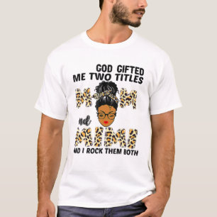 Camiseta Dios Me Regaló Dos Títulos Mamá Y Mimi Leopard Mot