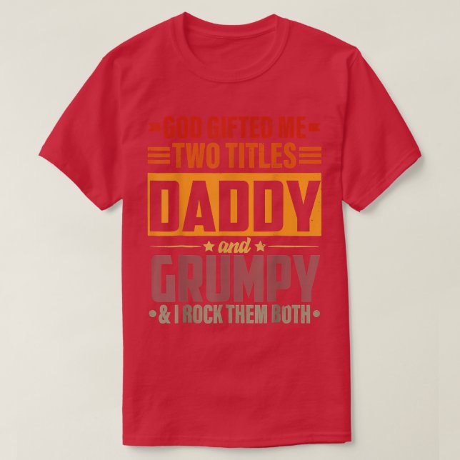 Camiseta Dios Me Regaló Dos Títulos Papi Y Fa Graciosa (Diseño del anverso)