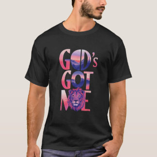 Camiseta Dios me tiene cristiano Unisex Adultos Niños Negro