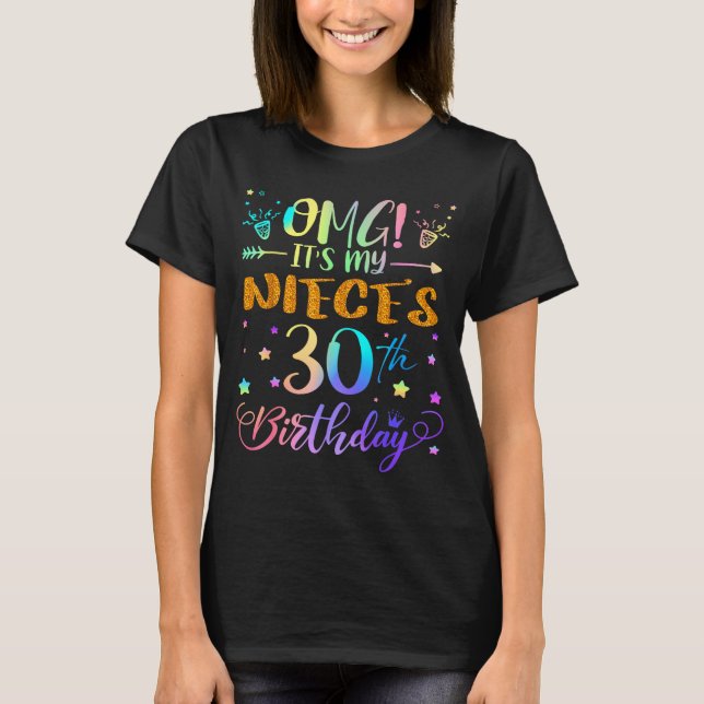 Camiseta Dios mío es el cumpleaños número 30 de mi sobrina  (Anverso)